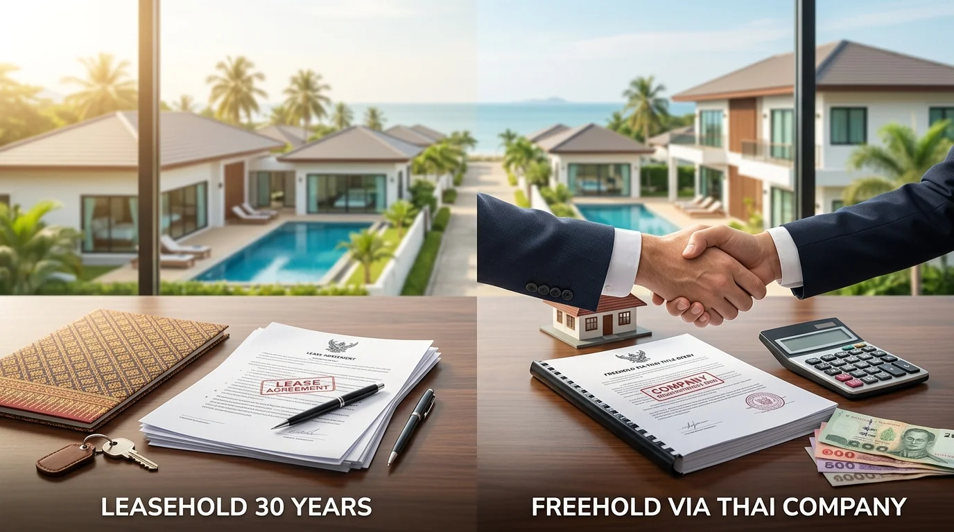 Villa in Jomtien: 30-year leasehold or freehold through a company in 2026
